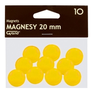 Magnesy 20mm GRAND żółte (10szt.) 130-1691 GRAND