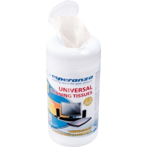Chusteczki uniwersalne wilgotne ESPERANZA (ES105) 100szt tuba
