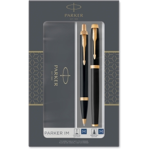 Komplet pióro wieczne + długopis IM DUO czarny GT PARKER 2093216