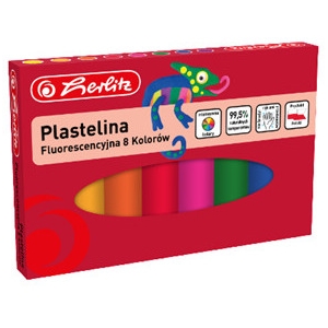 Plastelina 8 kolorów fluorescencyjna 9588997 HERLITZ