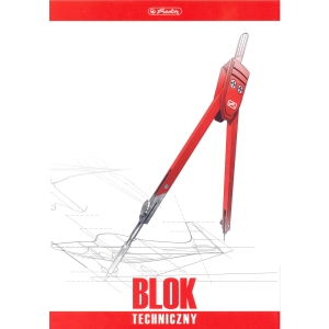 Blok techniczny A4 10k biały 170g. 09583626 HERLITZ