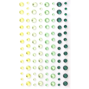 Kryształki samoprzylepne 3-6mm zielone (104) 251112 Galeria Papieru