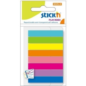 Zakładki indeksujące 45x8mm mix 8 kolorów neon 21401 STICK`N