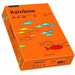 Papier ksero kolorowy A4 80g RAINBOW R26 ciemnopomarańczowy 88042453