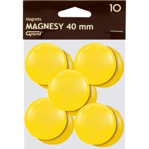Magnesy 40mm żółte (10szt.) 130-1704 GRAND