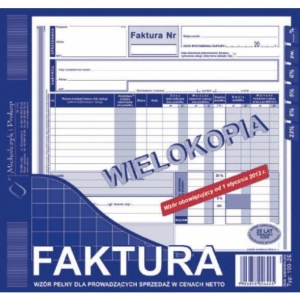 102-2E Faktura VAT 2/3 A4 80kartek Michalczyk i Prokop