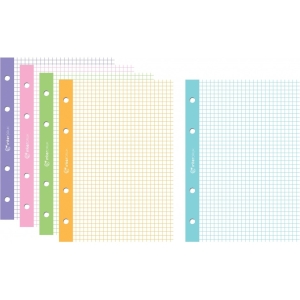Wkład do segregatora A4 5x50kartek 5 kolorów, kolorowy margines INTERDRUK