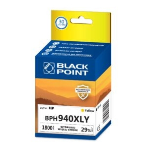 Tusz BLACK POINT (BPH940XLY) żółty 1800str zamiennik HP (940XL/C4909AE)