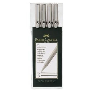 Cienkopis ECCO PIGMENT 4szt. 0,1; 0,3; 0,5; 0,7 FC166004 FABER CASTEL