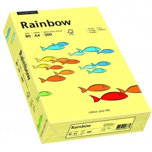 Papier ksero kolorowy A4 80g RAINBOW R12 jasnożółty 88042297