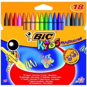 Kredki świecowe 18kol. Plastidecor 829771 BIC