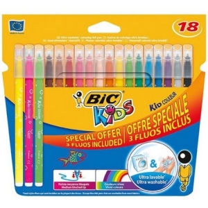 Flamastry 15+3fluo KID COULEUR 921359/937511 BIC