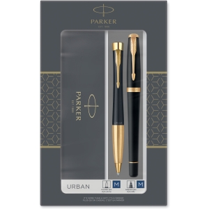 Komplet URBAN DUO długopis+pióro wieczne czarny mat GT PARKER 2093381