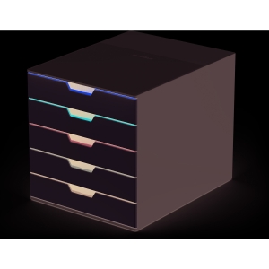 Pojemnik z pięcioma kolorowymi szufladami VARICOLOR mix 5, 280x292x356mm, 762527 DURABLE