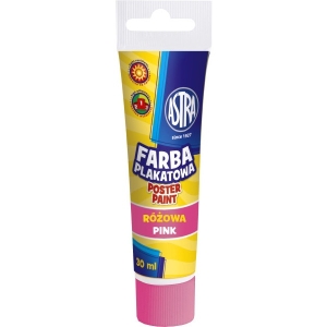 Farba plakatowa tuba 30 ml - różowa 301107002 ASTRA