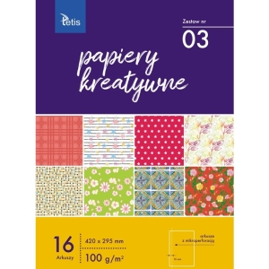 Zeszyt papierów kreatywnych A3 100g. 16 ark. KB031-03 TETIS