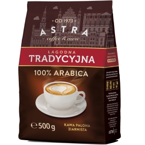 Kawa ASTRA ziarno 500g ŁagodnaTradycyjna 100% ARABICA