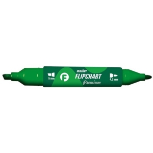 Marker FLIPCHART kon.okr/ści.zielony KM503-Z2 TETIS dwustr5mm/4.2mm