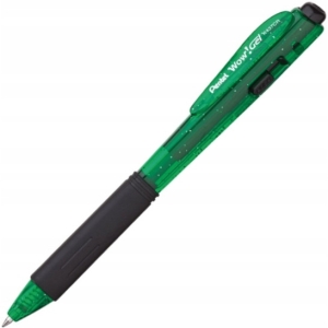 Długopis żelowy WOW K437CR/D zielony pstryk.gum.uchwyt PENTEL