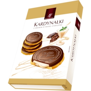 Ciastka TAGO KARDYNAŁKI 180g z kremem o smaku zabajone