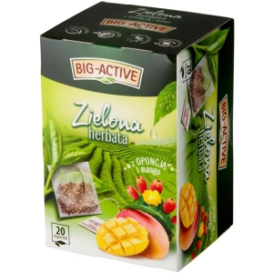 Herbata BIG-ACTIVE zielona (20 kopert) Opuncja i Mango 34g