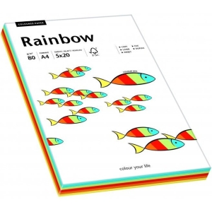 Papier ksero kolorowy A4 80g RAINBOW mix intensywny 88043188
