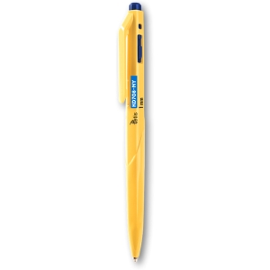 Długopis automatyczny 1mm niebieski, żółta obudowa KD708-NY TETIS