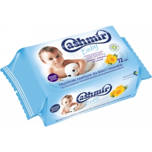 Chusteczki higieniczne nawilżane CASHMIR Baby (72 chusteczki) z wyciągeim z nagietka i panthenolem