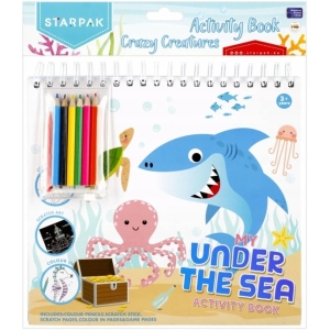 Zestaw kreatywny kolorowanka-wydrapywanka CRAZY CREATURES 497703 STARPAK
