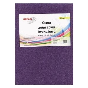 Guma zamszowa A5 10 kol. brokat samoprzylepna GK510B BREWIS