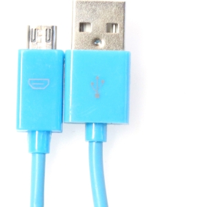 Kabel USB - microUSB OMEGA BAJA 1m 2A niebieski (44340)