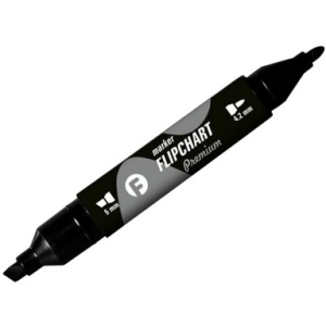 Marker FLIPCHART dwustronny czarny końcówka okr/ści. KM503-V2 TETIS dwustr. 5mm/4.2mm