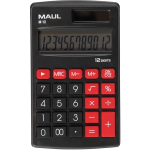 Kalkulator kieszonkowy M12 12-pozycyjny czarny 72614/90 ML MAUL