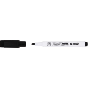 Marker do tablicy suchościeralnej czarny + gąbka + magnes MM005-02 MEMOBE