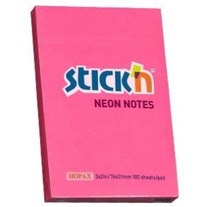 Bloczek STICK`N 76x51mm 100k ciemnoróżowy neon 21161