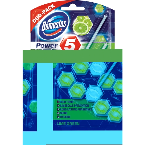 Zawieszka do toalety POWER5 DUO LIME 2x55g DOMESTOS *23540