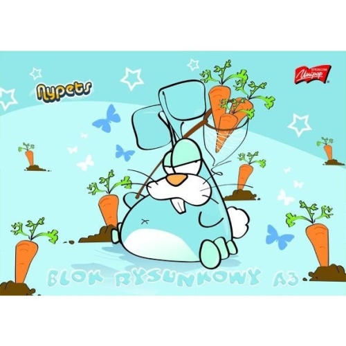 Blok rysunkowy A3 20k 80g biały UNIPAP