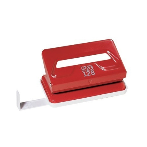 Dziurkacz SAX 128/S czerwony 12k