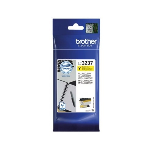 Tusz BROTHER (LC3237Y) żółty 1500str