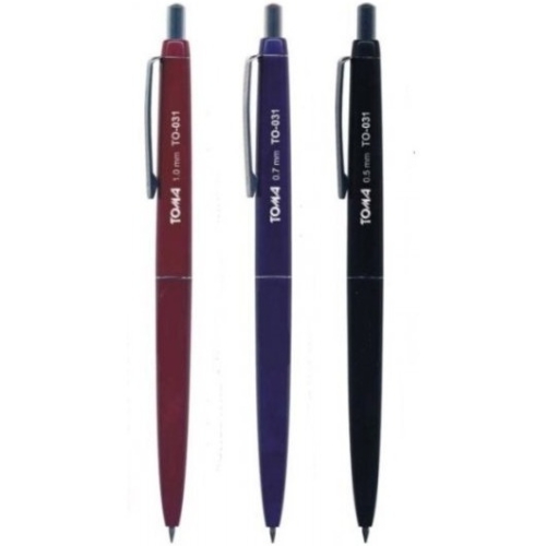 Długopis automatyczny ASYSTENT bordowy wkład niebieski 1mm TO-031 TOMA