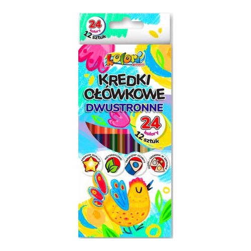 Kredki ołówkowe trójkątne dwustronne 12/24kol. Kolori TT8311 Penmate