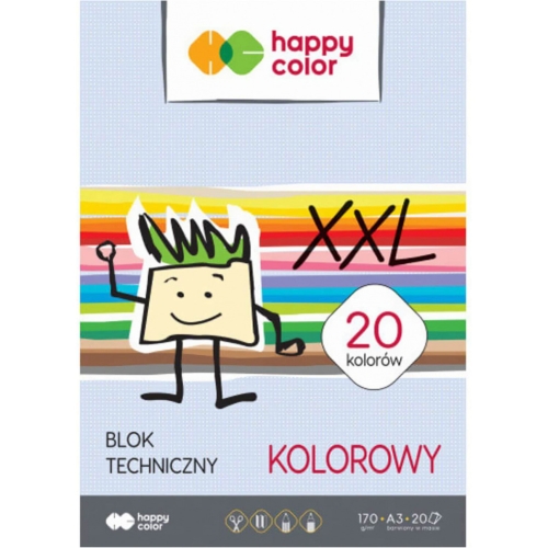 Blok techniczny kolor A3 20k 170g HA 3717 3040-09 HAPPY COLOR