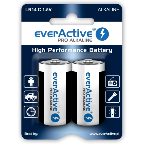 Bateria EVERACTIVE Pro Alkaline C/LR14 alkaliczna blister (2szt)