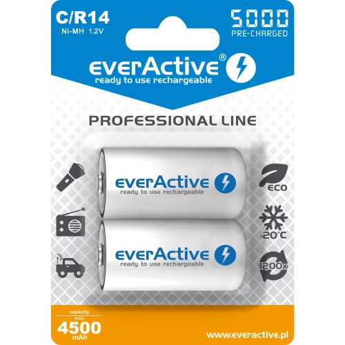 Akumulatorek EVERACTIVE Professional Line C/HR14 4500mAh (2szt)