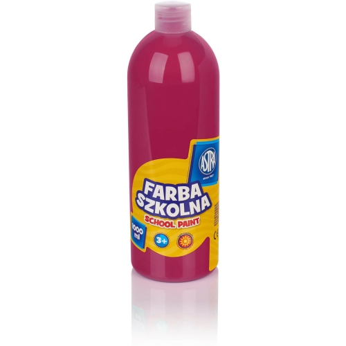 Farba szkolna Astra 1000 ml - różowa 301217050 ASTRA