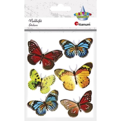 Naklejka dekoracyjna 3D motyle (6 szt.) 362067 TITANUM