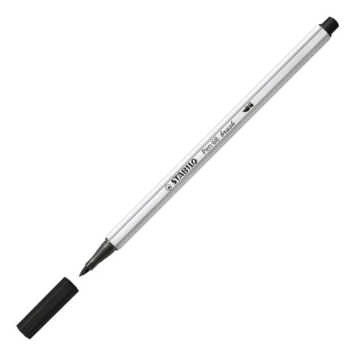 Flamaster STABILO PEN 68 568/46 czarny końcówka pędzelkowa Brush