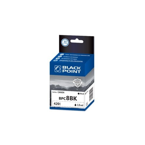 Tusz BLACK POINT (BPC8BK) czarny 13ml zamiennik CANON (CLI-8BK/0620B001) IP4200/4300/4500/5200