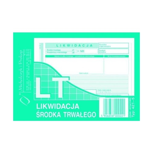 421-5 LT Likwidacja środka trwałego MICHALCZYK I PROKOP