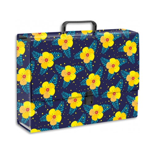 Teczka szkolna z rączką B4 JUMBO kwiatki 10cm TT8167 PENMATE